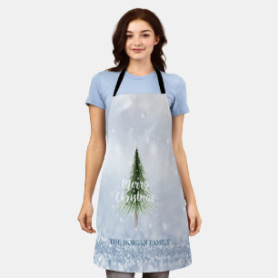 Weihnachtskiefer Frohe Weihnachten Blau Feiertag Schürze