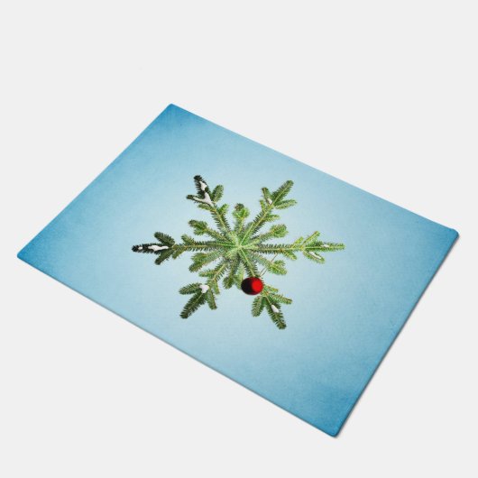 Weihnachtskiefer Fußmatte (Schrägansicht)