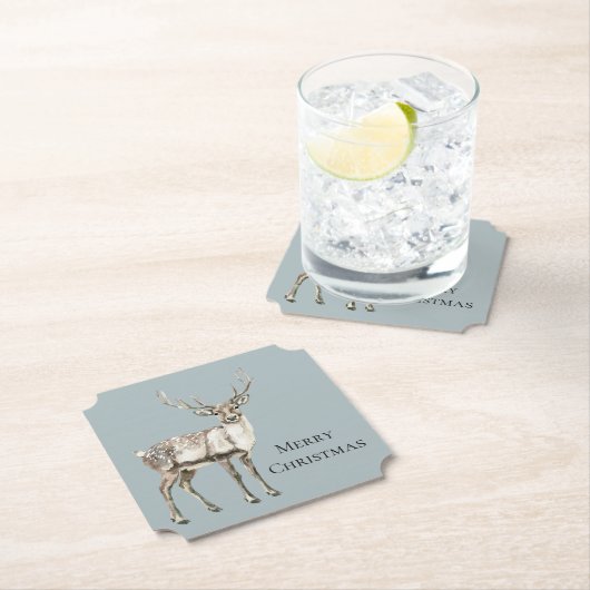 Weihnachtskiefer Grüner Rustikaler Hirsch Untersetzer (Vor Ort)