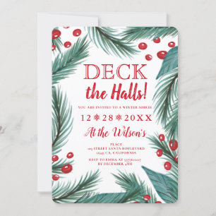 Weihnachtskiefer-Mistelofen Wasserfarbdeck in den  Einladung
