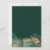 Weihnachtskiefer mistletos goldenes Chic Deck die  Einladung (Rückseite)