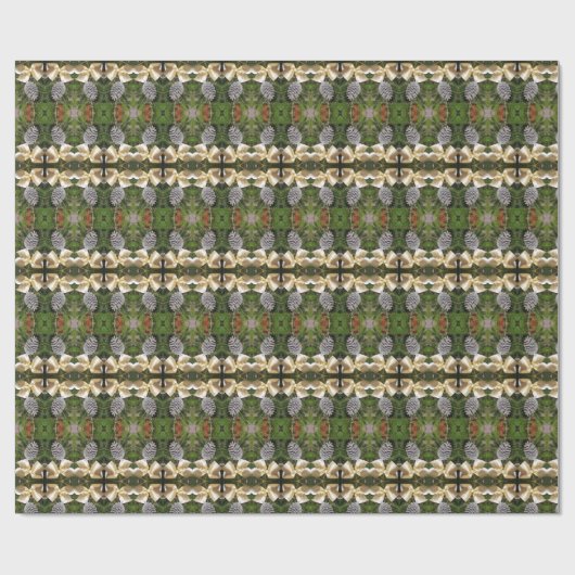 Weihnachtskiefer mit Ribbon Kaleidoskopischen Must Geschenkpapier (Flach)