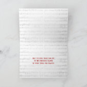 Weihnachtskiefer mit rotem Band zur Musik Karte (Innenseite)