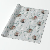 Weihnachtskiefer Name Foto Personalisierte Kinder Geschenkpapier (Ungerollt)