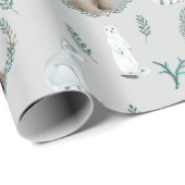 Weihnachtskiefer Name Foto Personalisierte Kinder Geschenkpapier (Rolleneckpunkt)