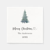 Weihnachtskiefer-Party Serviette (Vorderseite)