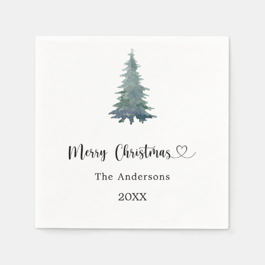 Weihnachtskiefer-Party Serviette (Vorderseite)