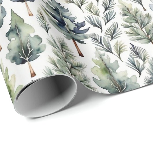 Weihnachtskiefer rustikales Packpapier (Rolleneckpunkt)