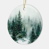 Weihnachtskiefer Schneebäume Schmuck Keramik Ornament (Links)