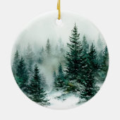 Weihnachtskiefer Schneebäume Schmuck Keramik Ornament (Hinten)