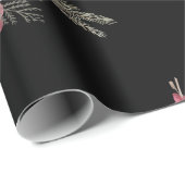 Weihnachtskiefer Schwarz Geschenkpapier (Rolleneckpunkt)
