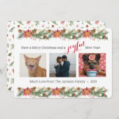 Weihnachtskiefer und Poinsettias - Freude (Vorne/Hinten)