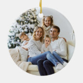 Weihnachtskiefer Wasserfarbe Foto Keramik Ornament (Hinten)