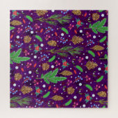 Weihnachtskiefern: Festlich nahtlos Puzzle (Horizontal)