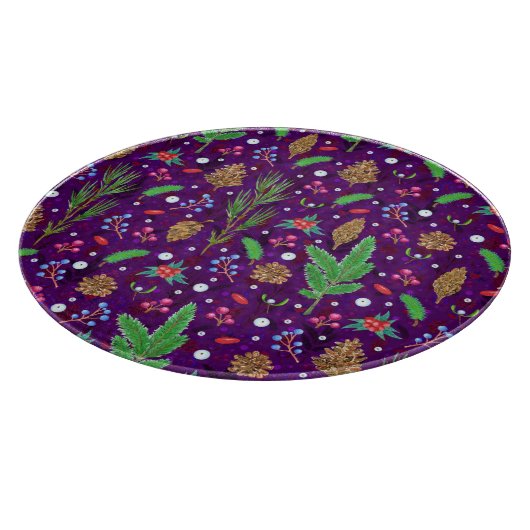 Weihnachtskiefern: Festlich nahtlos Schneidebrett (Ecke)