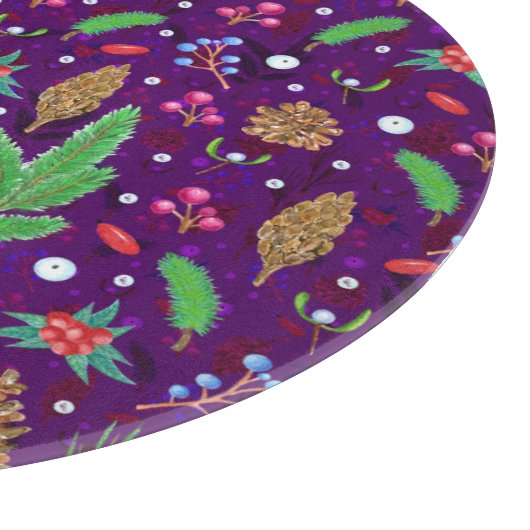 Weihnachtskiefern: Festlich nahtlos Schneidebrett (Ecke)