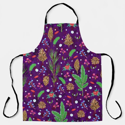 Weihnachtskiefern: Festlich nahtlos Schürze (Vorderseite)