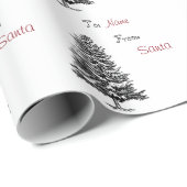Weihnachtskiefern-Gewohnheit nach und von Namen Geschenkpapier (Rolleneckpunkt)