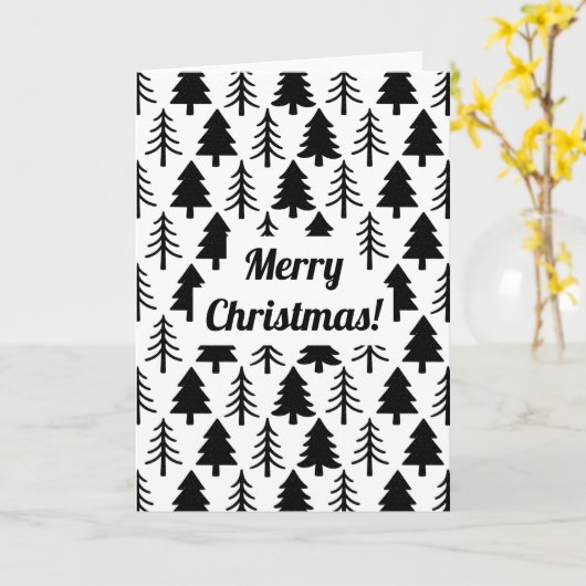 Weihnachtskiefern Karte (Gelbe Blume)