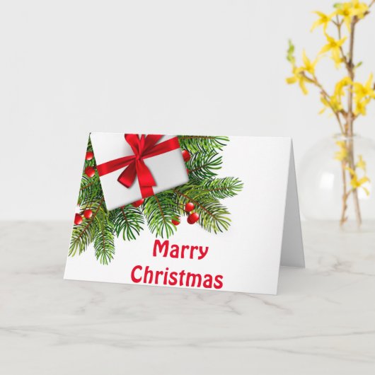 Weihnachtskiefern mit weißem Prädikat Rot Karte (Gelbe Blume)