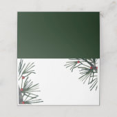 Weihnachtskiefern Party Platzkarte (Außenseite Aufgefaltet)