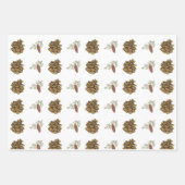 Weihnachtskiefern und Ästen Grüne Muster Geschenkpapier Set (Vorderseite)