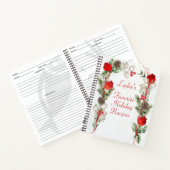 Weihnachtskiefern und Berries Notizblock (Innenseite)