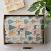 Weihnachtskiefern und Hirschmuster Seidenpapier (Geschenk)