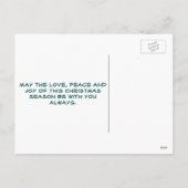 Weihnachtskiefern und Sternenhimmel Feiertagspostkarte (Rückseite)