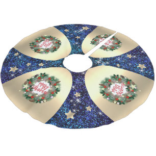 Weihnachtskiefernkegel, Sterne, rote Baubles Polyester Weihnachtsbaumdecke