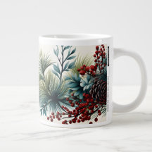 Weihnachtskiefernkonen und Berries 20oz Tasse für 