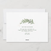 Weihnachtskiefernkranz mit elegantem Foto Feiertagskarte (Rückseite)