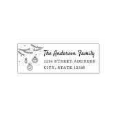Weihnachtskiefernschmuck - Familienname Permastempel (Design)