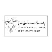 Weihnachtskiefernschmuck - Familienname Permastempel (Design)