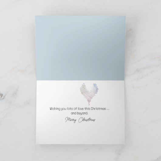 Weihnachtskikaden mit rotem Herzen Karte (Innenseite)