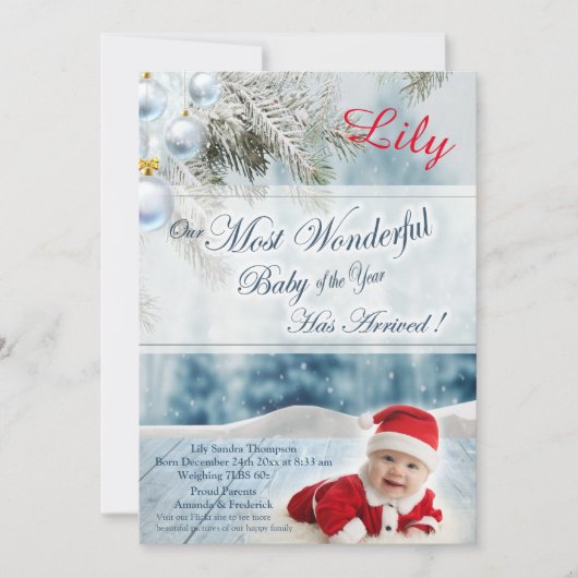 Weihnachtskind Ankündigung (Vorderseite)