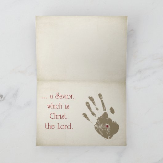 Weihnachtskind Feiertagskarte (Innenseite)