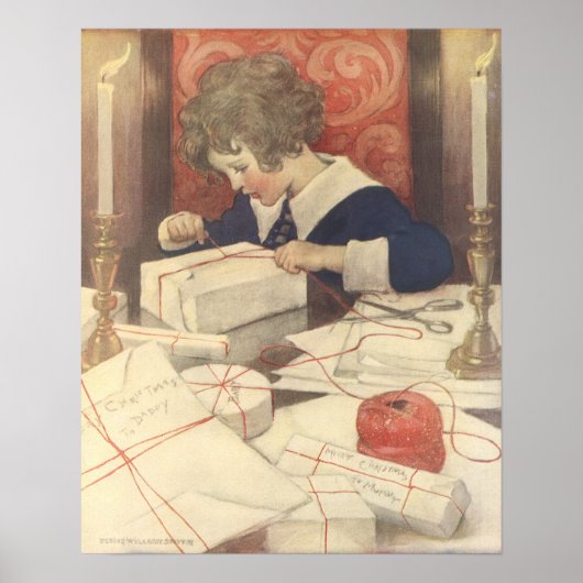 Weihnachtskind, Jessie Willcox Smith Poster (Vorne)