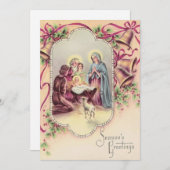 Weihnachtskind Jesus Feiertagskarte (Vorne/Hinten)