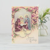 Weihnachtskind Jesus Feiertagskarte (Stehend Vorderseite)