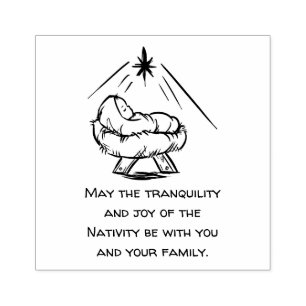 Weihnachtskind Jesus in der Manger Grüße Gummistempel