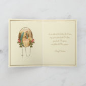 Weihnachtskind Jesus katholischer Priester Holid Feiertagskarte (Innenseite)