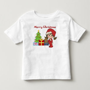 Weihnachtskind Mädchen Kindermädchen Langschläfche Kleinkind T-shirt
