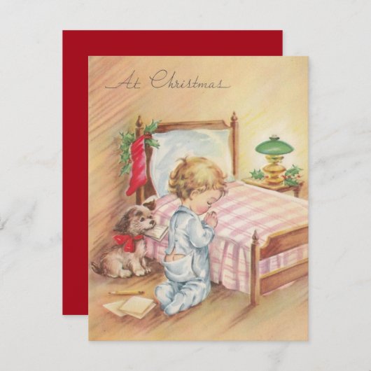 Weihnachtskind Prachen Feiertagskarte (Vorne/Hinten)