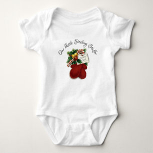 Weihnachtskind Unser kleines Kleine Geschenk Baby Strampler