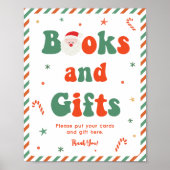 Weihnachtskinddusche Bücher und Geschenke Poster (Vorne)