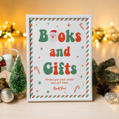 Weihnachtskinddusche Bücher und Geschenke Poster