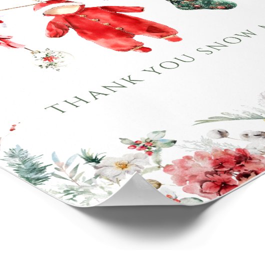 Weihnachtskinddusche Weihnachtskarten Poster (Ecke)