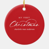 Weihnachtskinder 1. Weihnachtsfeier Keramik Ornament (Hinten)