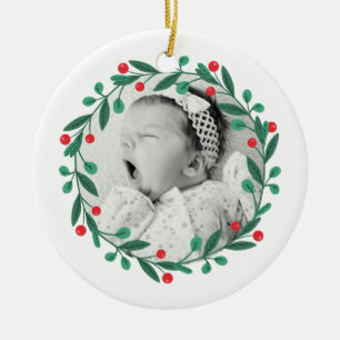 Weihnachtskinder 1. Weihnachtsfeier Keramik Ornament
